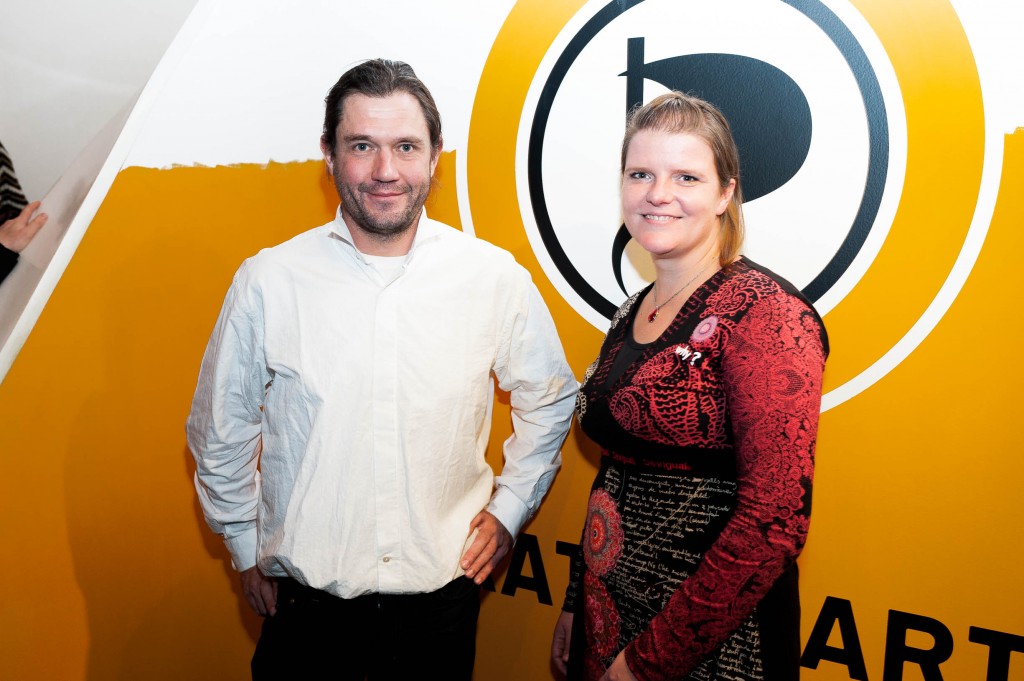 Britta Stephan und Christopher Schrage, Mitarbeiter in der Landesgeschäftsstelle der Piratenpartei NRW - Foto: Christian Steinmetz, CC-BY-SA