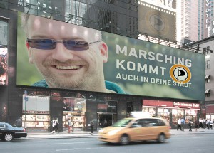 MARSCHING KOMMT - PIRATEN NRW - BILLBOARD - be-him CC NBY NC ND